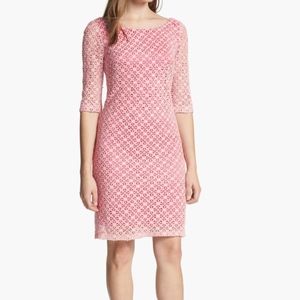 Ivy & Blue Pink Cotton Lace Dress